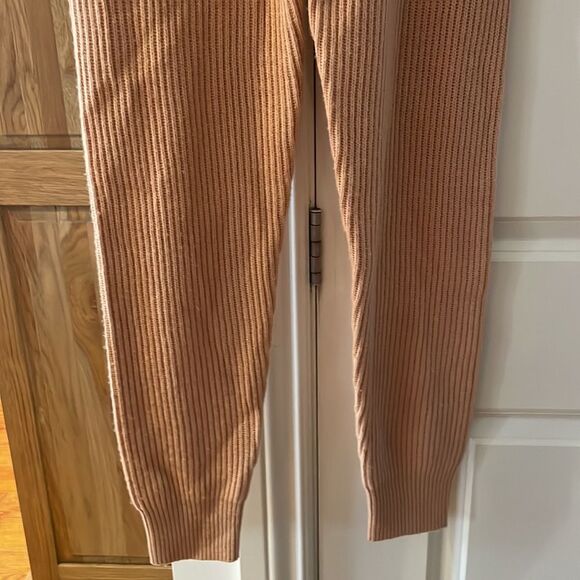NEW Jonathan Simkhai nina wool cashmere blend ribbed joggers in butterscotch - Picture 10 of 16